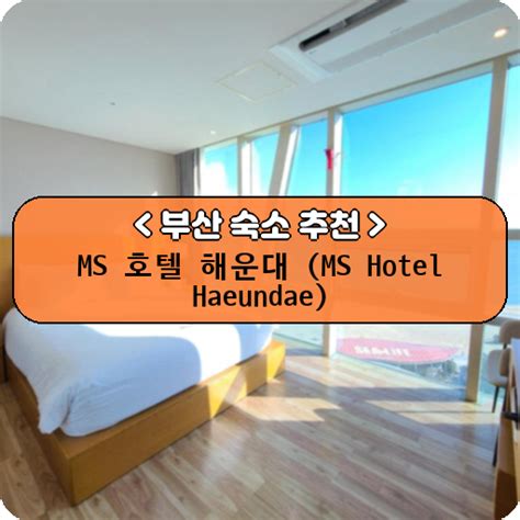 부산 해운대구 숙소 추천 Ms 호텔 해운대 Ms Hotel Haeundae Thruutrip