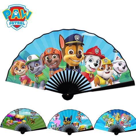 Paw Patrol Skye Marshall Chase Folding Fan Hand Wooden Bamboo