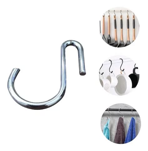 Kit 20 Ganchos S Aço Cromado Utensílio Barra Suporte Cozinha MercadoLivre