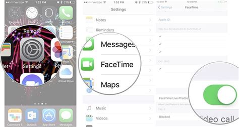 How To Turn On Turn Off Taking Photos When Calling Facetime On Iphone