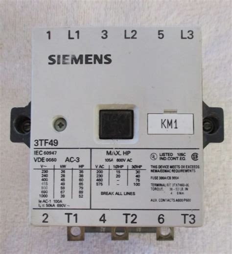 3 Pole Siemens Power Contactor 3TF49 At Rs 8645 In New Delhi ID