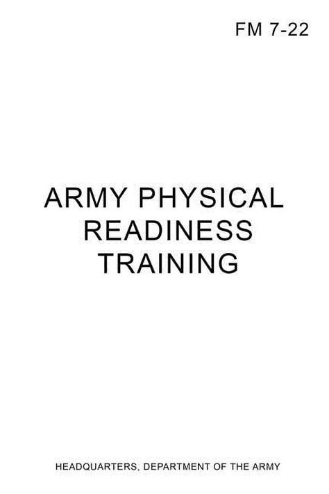 Fm Army Physical Readiness Training Paperback Walmart