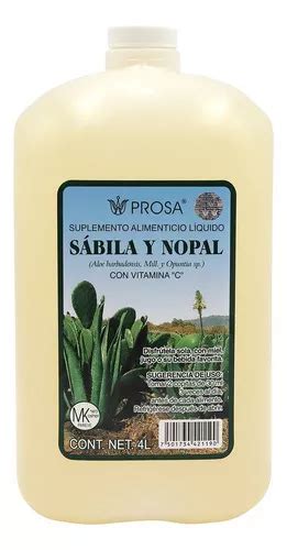 Suplemento L Quido De Litros De Aloe E Nopal Prosa Sabor Natural