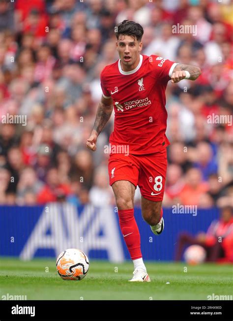 Liverpools Dominik Szoboszlai In Action During The Premier League