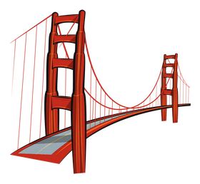 Gate Bridge vector - for free download