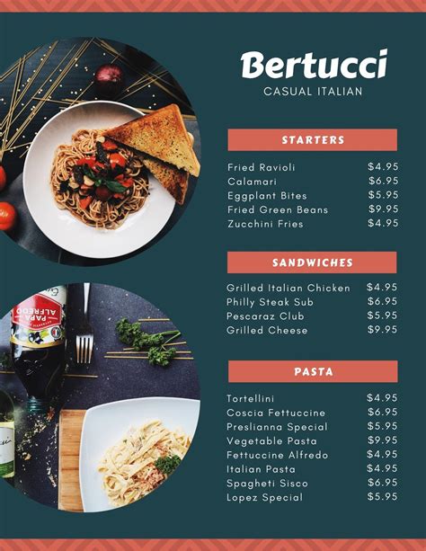 Free Printable And Customizable Italian Menu Templates Canva