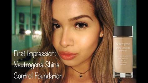 First Impression Neutrogena Shine Control Foundation Youtube