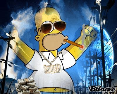 simpsons gangster Picture #119514602 | Blingee.com