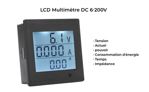 Multimètre Ampèremètre Voltmètre DC 6200V Volt Moniteur avec Fonction