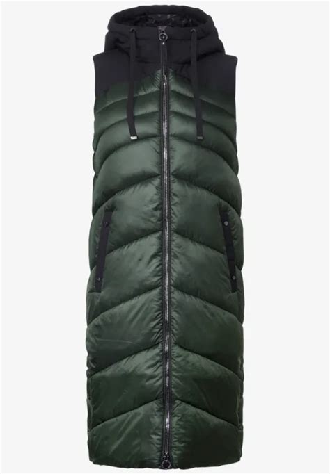 Street One Gilet Long Dans Un M Lange De Mati Res Pour Femmes En Vert