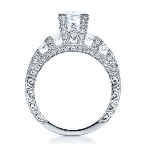 Princess Cut Side Stones Engagement Ring - Vanna K #100057 - Seattle Bellevue | Joseph Jewelry