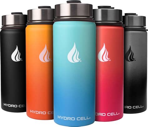 Amazon Hydro Cell Stainless Steel Insulated Water Bottle With Straw For Cold Hot Drinks
