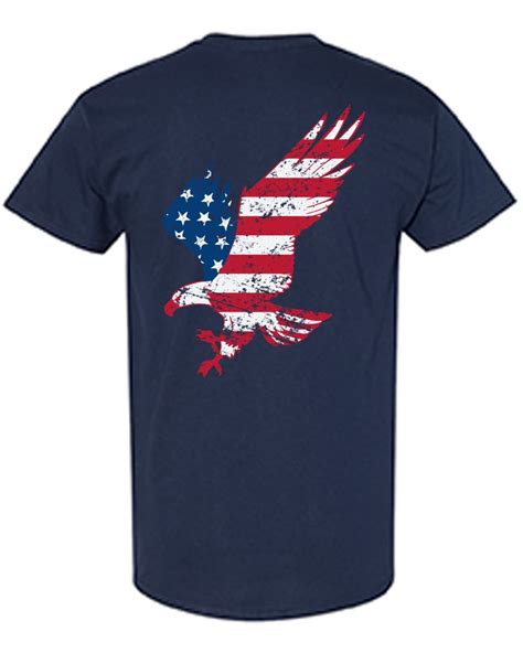 Awkward Styles Stripes And Stars American Flag Eagle Men T Shirt