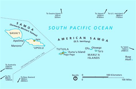 Political Map Of American Samoa