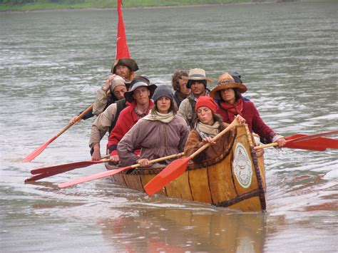 Birch Bark War And Fur Trade Canoes