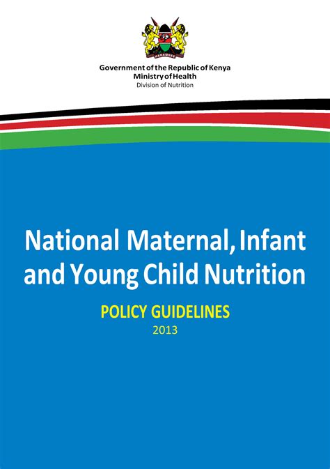 National Maternal, Infant and Young Child Nutrition Policy Guidelines ...