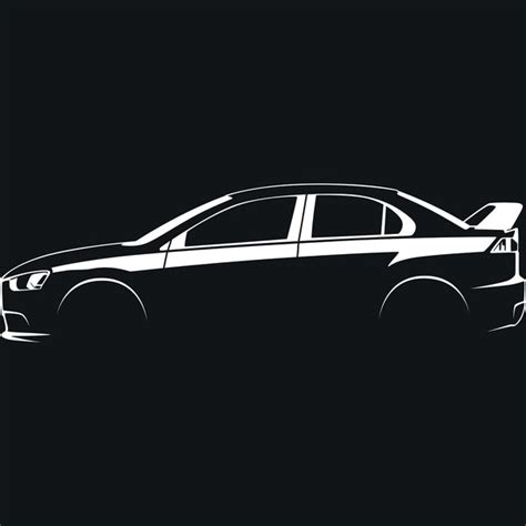 Lancer Evo X Silhouette Etsy