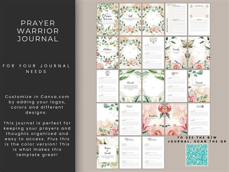 Prayer Warrior Journal 6x9 Kdp Template Kdp Interior Canva Etsy