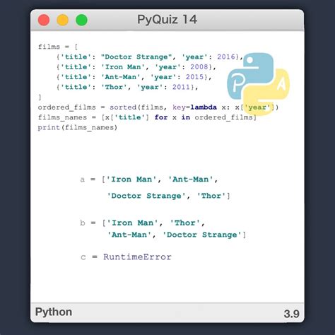 Python Quiz Sorted En Python El Pythonista