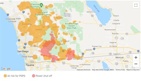 Sdgande Power Outage Today Map San Diego Weather Fire Danger And More