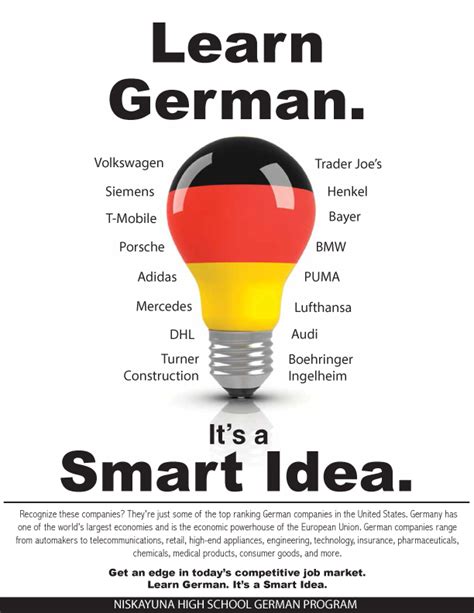 Great Reasons To Learn German — Niskayuna High School German Program