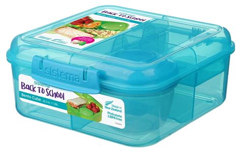 Sistema To Go Collection Large Bento Box Plastic Lunch And Food Storage