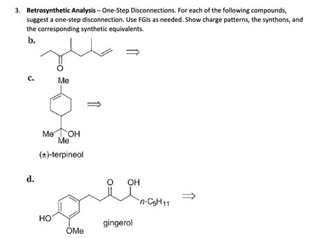 Solved Retrosynthetic Analysis One Step Disconnections Chegg