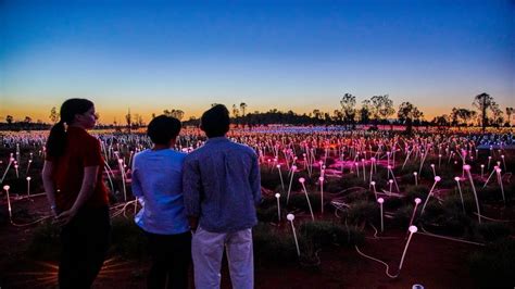 Field of Light Uluru has Australia's icon glowing with over 50,000 lights