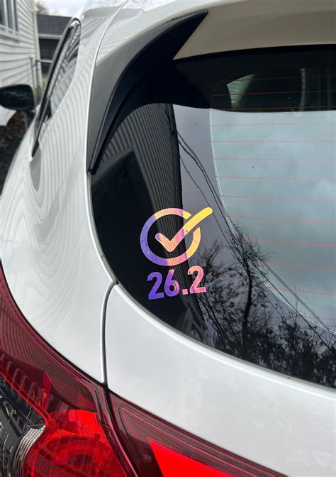 Marathon Half Marathon K Car Decal Holographic Bumper Sticker