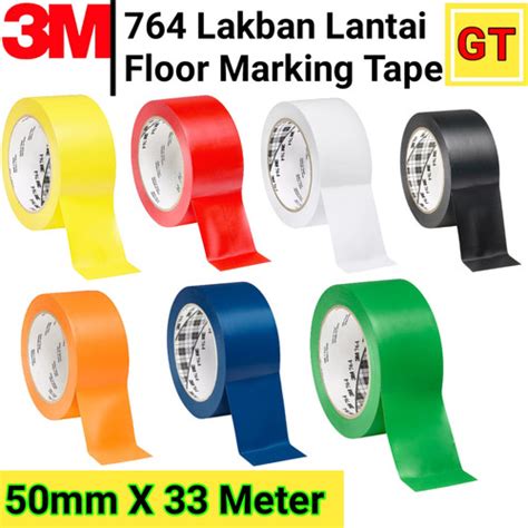 Jual Lakban Lantai 3M 764 Vinyl Floor Marking Tape Pembatas Rekat Kuat