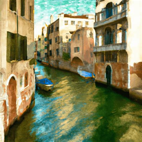 A Detailed Painting of the Canals in Venice Italy · Creative Fabrica