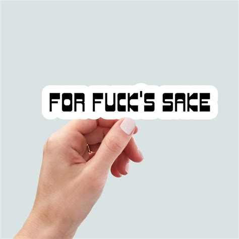 For Fuck S Sake Sticker Funny Sticker Water Bottle Sticker Laptop Sticker Cooler Sticker
