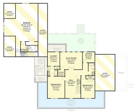 Exclusive 2 Story Farmhouse Plan With Wraparound Porch 300007FNK