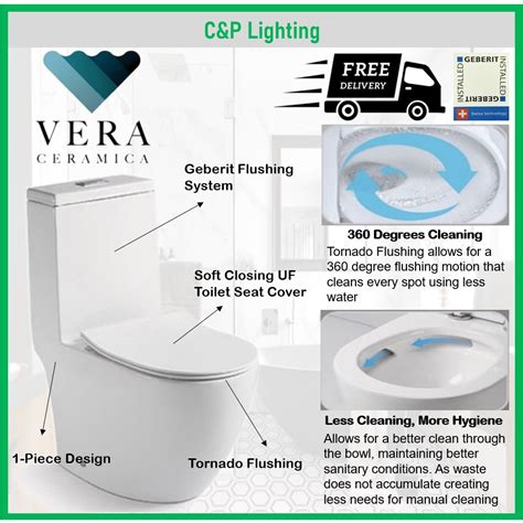 Vera Ceramica Piece Toilet Bowl Tornado Flush Wc With Geberit