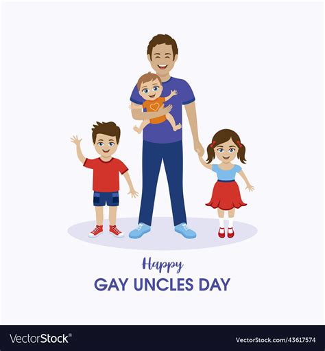 Happy Gay Uncles Day Poster Royalty Free Vector Image