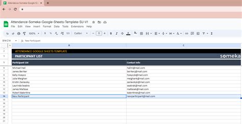 Devam Çizelgesi Google Sheets Şablonu Yoklama Takip Listesi