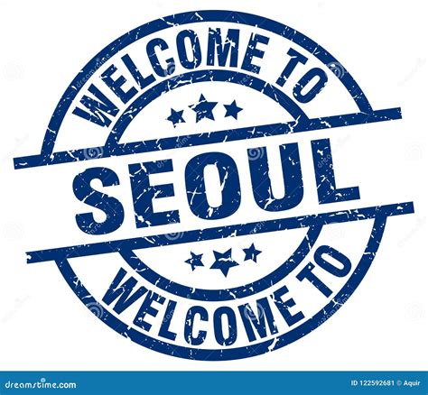 Welcome To Seoul Stamp Stock Vector Illustration Of Sticker 122592681