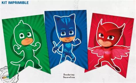 Kit Imprimible Cumplea Os H Roes En Pijamas Pj Mask En Venta En Mar