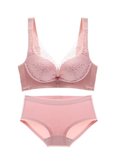 Zitique Women S Newest Sexy Push Up Lingerie Set Bra And Underwear Pink Buy Zitique