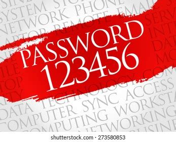 Easy Password 123456 Word Cloud Concept Stock Vector (Royalty Free ... 