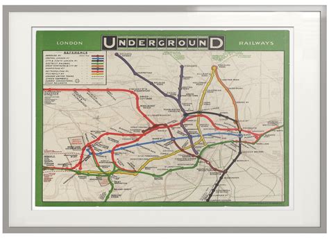 Vintage London Tube Map Print London Poster Gift Rail Gift - Etsy UK