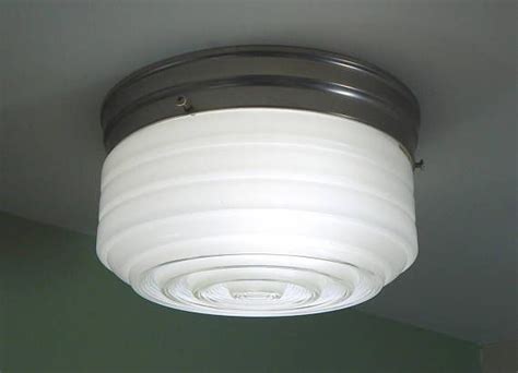 Flush Mount Vintage Utility Ceiling Light With New Pan Fixture Etsy