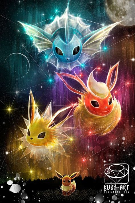 Pokemon Eevee Evolution Fanart by https://ruby--art.deviantart.com on ...