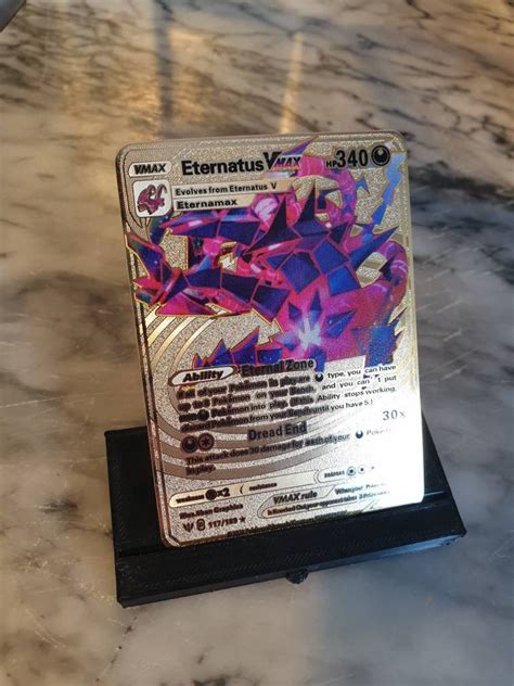 GOLD Eternatus Vmax METAL Pokemon Card Rainbow Ultra Secret Etsy