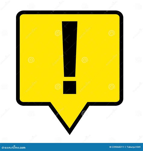 Exclamation Balloon Icon Meaning Caution, Danger or Alert. Vectors