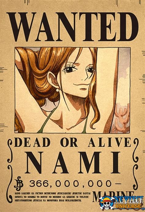 Nami Wanted Poster 42CM Vintage Wall Decoration Official One Piece