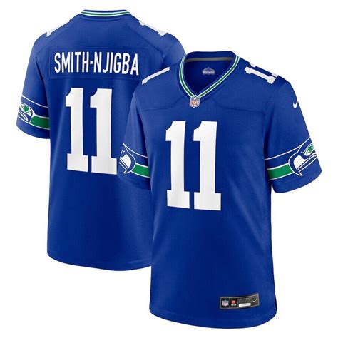 Seattle Seahawks Jaxon Smith Njigba Nike Royal Throwback Official Game