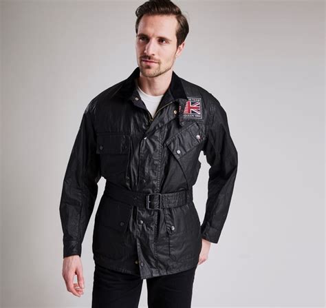 Veste Barbour Joshua Coton Wax Black Steve Mcqueen Barbour Vestes