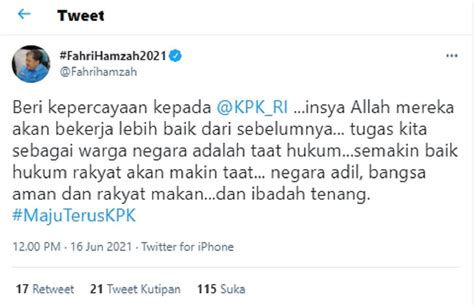 Fahri Hamzah Dukung Firli Bahuri Singkirkan Novel Baswedan Dkk Beri