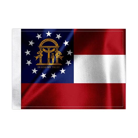 Vibrant Georgia State Flag For Motorcycles Cars & Trucks